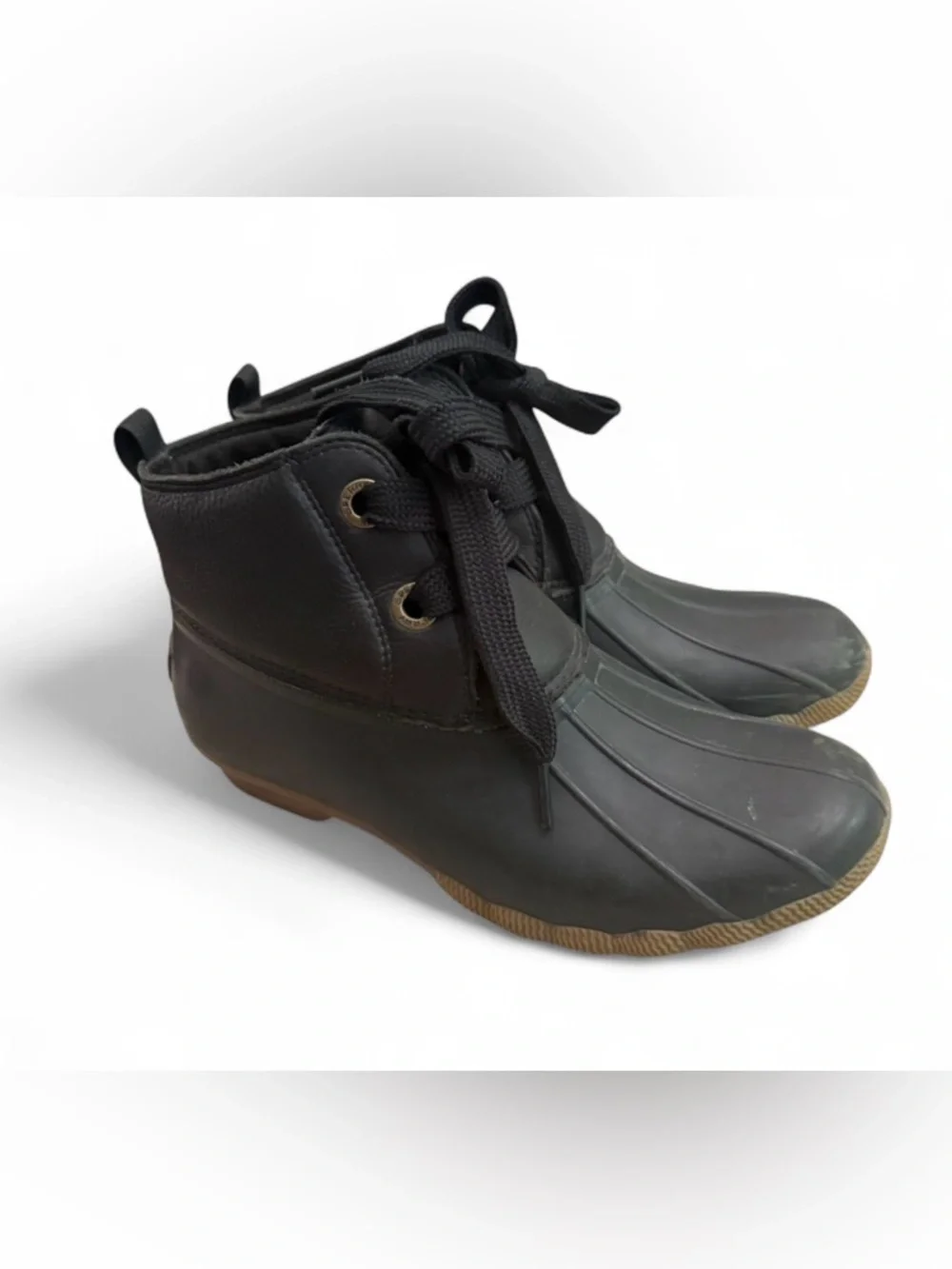 Sperry Black Duck Boots Rain Boots Women’s Size 8‎